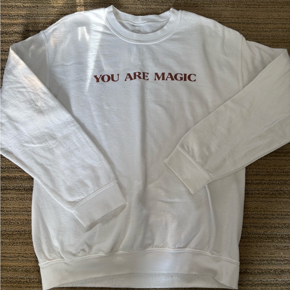 White 'You Are Magic' Crewneck Sweatshirt